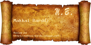 Makkai Bardó névjegykártya